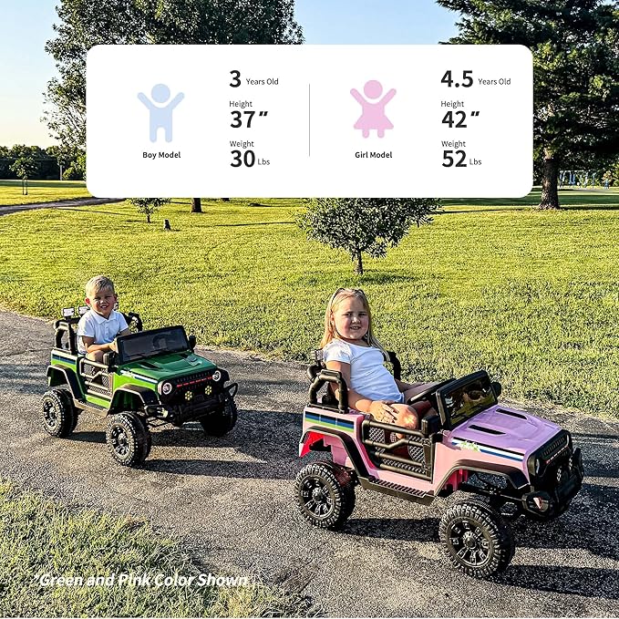 24V Kids Ride on Car, Kids Electric Vehicles Car Ride on Toy Truck for Toddlers w/Remote Control, 400W Motor - Red